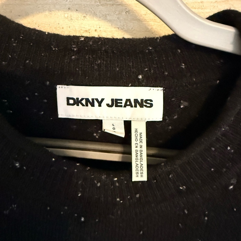 DKNY Jeans Women's Black Knit Sweater Size Large - Picture 4 of 7
